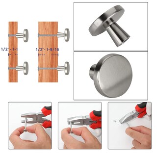 Foto 2 | Foto 2 | Pomos De Gabinete Homdiy De Aleación De Níquel Y Zinc Cepillado Paquete De 25 - Venta Internacional.
