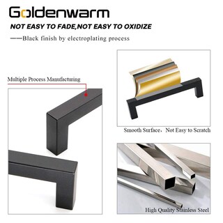 Foto 3 | Foto 3 | Tiradores De Gabinete Goldenwarm Lsj12bk458 Negros Con Agujero Central De 458 Mm - Venta Internacional.