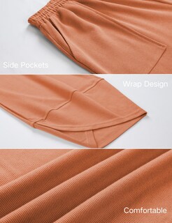 Foto 4 | Foto 4 | Pantalones Xiaoxuemeng Holgados De Pierna Ancha Palazzo Harem Naranja Para Mujer - Venta Internacional.