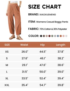 Foto 5 | Foto 5 | Pantalones Xiaoxuemeng Holgados De Pierna Ancha Palazzo Harem Naranja Para Mujer - Venta Internacional.