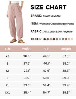 Foto 5 | Foto 5 | Pantalones Anchos Xiaoxuemeng Pink Para Mujer Talla Xl - Venta Internacional.