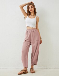 Foto 7 | Foto 7 | Pantalones Anchos Xiaoxuemeng Pink Para Mujer Talla Xl - Venta Internacional.