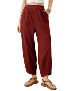 Foto 1 | Foto 1 | Pantalones Xiaoxuemeng Holgados De Pierna Ancha Palazzo Harem Wine Red Xs Para Mujer - Venta Internacional.