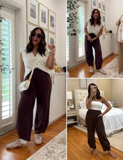 Foto 2 | Foto 2 | Pantalones Anchos Xiaoxuemeng Coffee Para Mujer  Talla Xl - Venta Internacional.