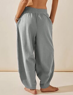 Foto 3 | Foto 3 | Pantalones Anchos Xiaoxuemeng Para Mujer Casuales Con Bolsillos - Venta Internacional.