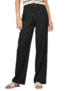 Foto 1 | Foto 1 | Pantalones Estilo Palazzo Cheeryah De Lino Con Pernera Ancha Y Bolsillos Para Mujer - Venta Internacional.