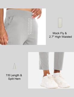 Foto 5 | Foto 5 | Pantalones De Vestir Magcomsen Para Mujer Work Stretch Light Gray Xl - Venta Internacional.