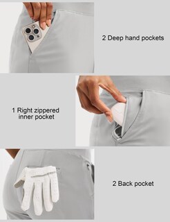 Foto 6 | Foto 6 | Pantalones De Vestir Magcomsen Para Mujer Work Stretch Light Gray Xl - Venta Internacional.