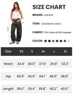 Foto 5 | Foto 5 | Pantalones Vaqueros Corduroy Barrel Liviefent Para Mujer Talle Medio Grises - Venta Internacional.