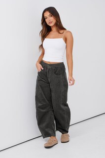 Foto 7 | Foto 7 | Pantalones Vaqueros Corduroy Barrel Liviefent Para Mujer Talle Medio Grises - Venta Internacional.