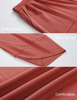 Foto 4 | Foto 4 | Pantalones Anchos Xiaoxuemeng Winered Para Mujer  Talla S - Venta Internacional.