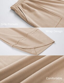 Foto 4 | Foto 4 | Pantalones Xiaoxuemeng Holgados De Pierna Ancha Palazzo Harem Khaki Para Mujer - Venta Internacional.
