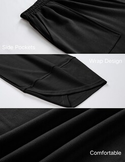 Foto 4 | Foto 4 | Pantalones Anchos Xiaoxuemeng Cintura Elástica Casual Con Bolsillos - Venta Internacional.