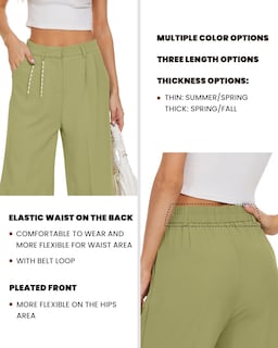 Foto 3 | Foto 3 | Pantalones Anchos Funyyzo Pantalones De Negocios De Cintura Alta Para Mujer - Venta Internacional.