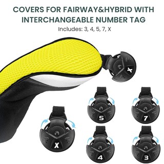 Foto 6 | Foto 6 | Juego De Fundas Para Cabezales De Palos De Golf Finger Ten Para Palos De Madera (amarillo) - Venta Internacional.