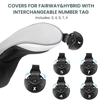 Foto 6 | Foto 6 | Juego De Fundas Para Palos De Golf Finger Ten Para Palos De Madera (gris) - Venta Internacional.