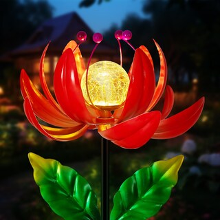 Foto 1 | Foto 1 | Girador Solar De Viento Para Decoración De Jardín Aiiny Lotus Con Luz Led - Venta Internacional.