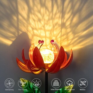 Foto 2 | Foto 2 | Girador Solar De Viento Para Decoración De Jardín Aiiny Lotus Con Luz Led - Venta Internacional.