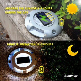 Foto 2 | Foto 2 | Luces Solares Para Terraza Lateral Entrada Muelle Led Paquete De 4 Color Blanco - Venta Internacional.