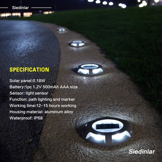 Foto 7 | Foto 7 | Luces Solares Para Terraza Lateral Entrada Muelle Led Paquete De 4 Color Blanco - Venta Internacional.