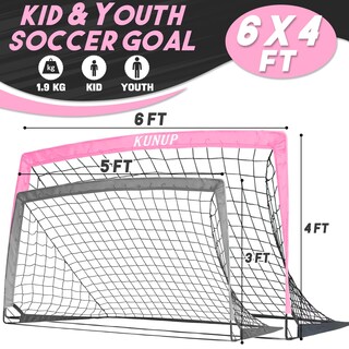 Foto 5 | Foto 5 | Portería De Fútbol Kunup Para Niños De 6 X 4 Pies Con Bolsas De Transporte Para Entrenamiento - Venta Internacional.