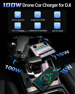 Foto 2 | Foto 2 | Cargador De Coche Drone Lktop 100w Para Dji Con 3 Puertos Usb-c/usb-a - Venta Internacional.