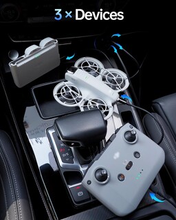 Foto 4 | Foto 4 | Cargador De Coche Drone Lktop 100w Para Dji Con 3 Puertos Usb-c/usb-a - Venta Internacional.