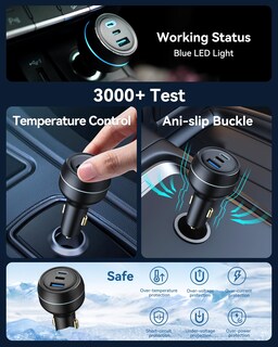 Foto 7 | Foto 7 | Cargador De Coche Drone Lktop 100w Para Dji Con 3 Puertos Usb-c/usb-a - Venta Internacional.