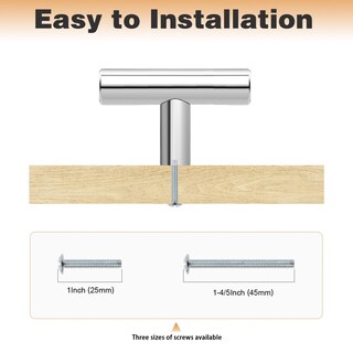 Foto 5 | Foto 5 | Pomos De Armario Probrico Euro T Bar Cromados Pulidos Paquete De 30 Unidades - Venta Internacional.