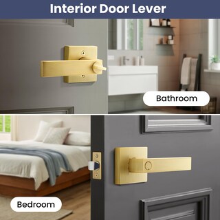 Foto 3 | Foto 3 | Palancas De Puerta Ehomeware Para Interiores Con Acabado En Latón Satinado 1 Paquete - Venta Internacional.