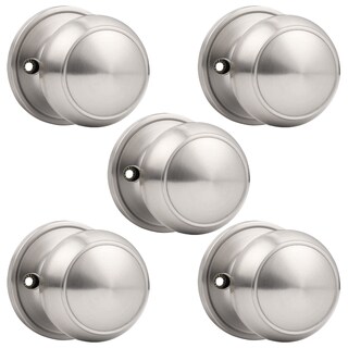 Foto 1 | Foto 1 | Pomo De Puerta Ficticio Probrico Interior De Níquel Cepillado Paquete De 5 - Venta Internacional.