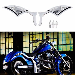 Foto 2 | Foto 2 | Espejos Retrovisores Para Motocicleta  Cromados  8 Mm/10 Mm  Estilo Blade - Venta Internacional.