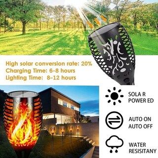 Foto 2 | Foto 2 | Antorcha Solar Led Con Efecto De Fuego Estaca Solar 60 Cm - Venta Internacional.