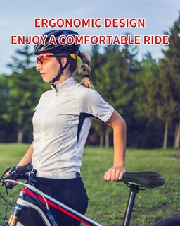 Foto 7 | Foto 7 | Sillín De Bicicleta De Gel Msdada Para Hombre Y Mujer Impermeable Rojo - Venta Internacional.