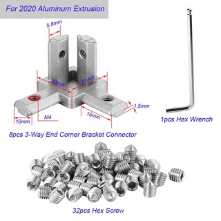 Foto 2 | Foto 2 | Conectores De Soporte De Esquina Para Perfiles De Aluminio De La Serie 2020 - Venta Internacional.