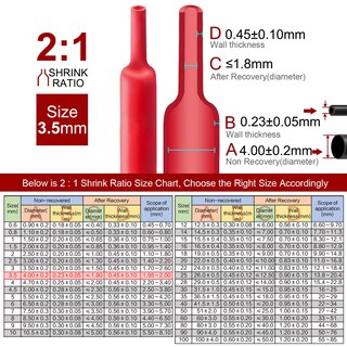 Foto 3 | Foto 3 | Tubo Termorretráctil Chanzon Proporción 2:1 De Poliolefina Roja De 25 M - Venta Internacional.