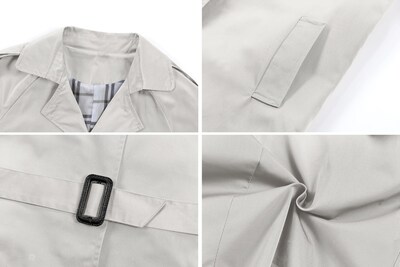 Foto 7 | Foto 7 | Gabardina Betusline Para Mujer Doble Botonadura A Prueba De Viento 2xl - Venta Internacional.