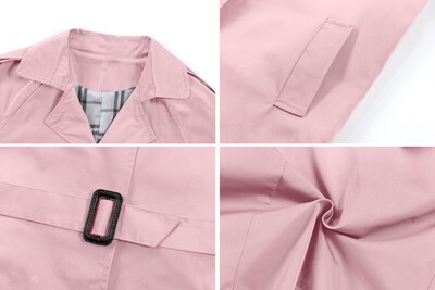 Foto 7 | Foto 7 | Gabardina Betusline Para Mujer Doble Botonadura A Prueba De Viento 2xl - Venta Internacional.