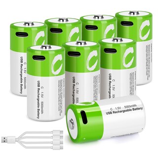 Foto 1 | Foto 1 | Pilas Recargables Tipo C Letoom 5000 Mah 1 5 V Paquete De 8 Con Usb - Venta Internacional.