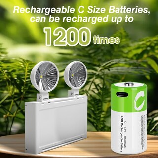 Foto 7 | Foto 7 | Pilas Recargables Tipo C Letoom 5000 Mah 1 5 V Paquete De 8 Con Usb - Venta Internacional.