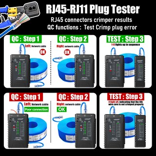 Foto 3 | Foto 3 | Comprobador De Cables De Red Zhouce Nf-468cs Rj45/rj11/cat5/cat6/cat5e/cat6a/cat7 - Venta Internacional.