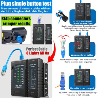 Foto 7 | Foto 7 | Comprobador De Cables De Red Zhouce Nf-468cs Rj45/rj11/cat5/cat6/cat5e/cat6a/cat7 - Venta Internacional.