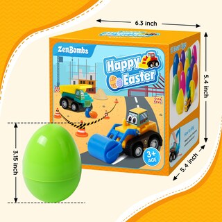 Foto 7 | Foto 7 | Huevos De Pascua Zenbombs Con Coches De Juguete Retráctiles 20 Unidades Para Niños Mayores De 3 Años - Venta Internacional.