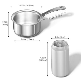 Foto 2 | Foto 2 | Sartén Macevia Mini De Acero Inoxidable De 320 Ml Con Tapa Plateada - Venta Internacional.