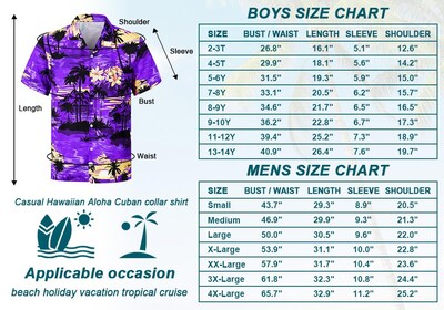 Foto 4 | Foto 4 | Camisa Hawaiana Cromoncent Para Hombre Manga Corta Color Morado - Venta Internacional.