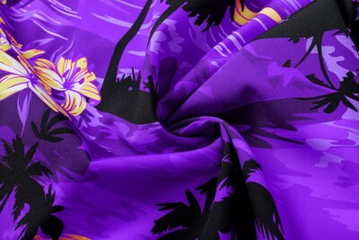 Foto 7 | Foto 7 | Camisa Hawaiana Cromoncent Para Hombre Manga Corta Color Morado - Venta Internacional.
