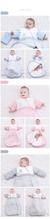 Foto 5 | Foto 5 | Saco De Dormir Para Bebé Cyuuro Con Mangas Desmontables Color Rosa 15-20°c - Venta Internacional.