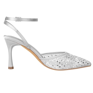Foto 3 | Foto 3 | Zapatos De Tacón Alto Pizz Annu Cienna Para Mujer Plateados Talla 9 - Venta Internacional.
