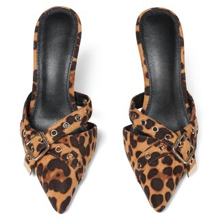 Foto 2 | Foto 2 | Tacones De Aguja Aminugal Con Punta De Leopardo Para Mujer - Venta Internacional.