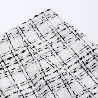 Foto 3 | Foto 3 | Minifalda Idealsanxun De Tweed De Lana Blanca Para Mujer - Venta Internacional.